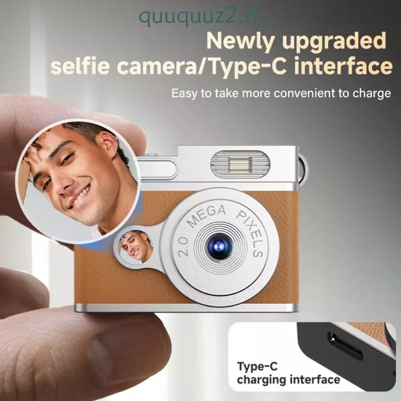 Quu Travel Friendly Retro 1080P กล้อง 12MP การถ่ายภาพ 1080P บันทึกวิดีโอขยายสําหรับผู้ที่ชื่นชอบ