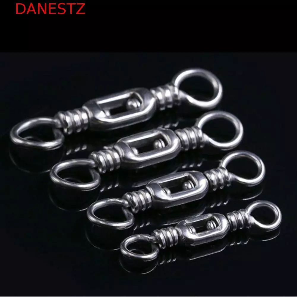 DANESTZ Fishing Connector Pin, High Strength Ball Bearing Fishing Swivels, Fishing Accessories Rust-Proof Snap Rolling Heavy Duty Sea Fishing