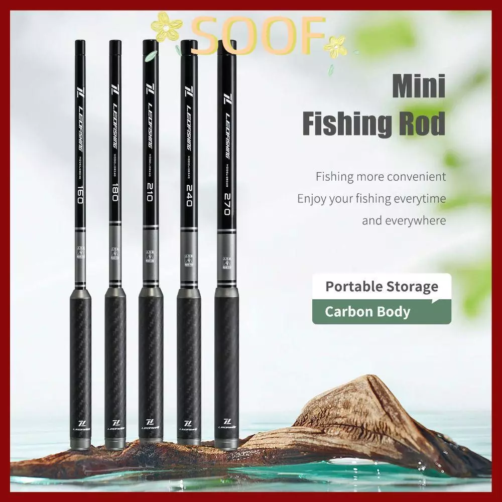 SOOF Carbon Lure Fishing Rod, Professional Grade Pike Fishing Design UltraLight Spinning Rod, Fishing Accessory Fiber Material 1.6 M-2.7 M Casting Rod Pike Fishing
