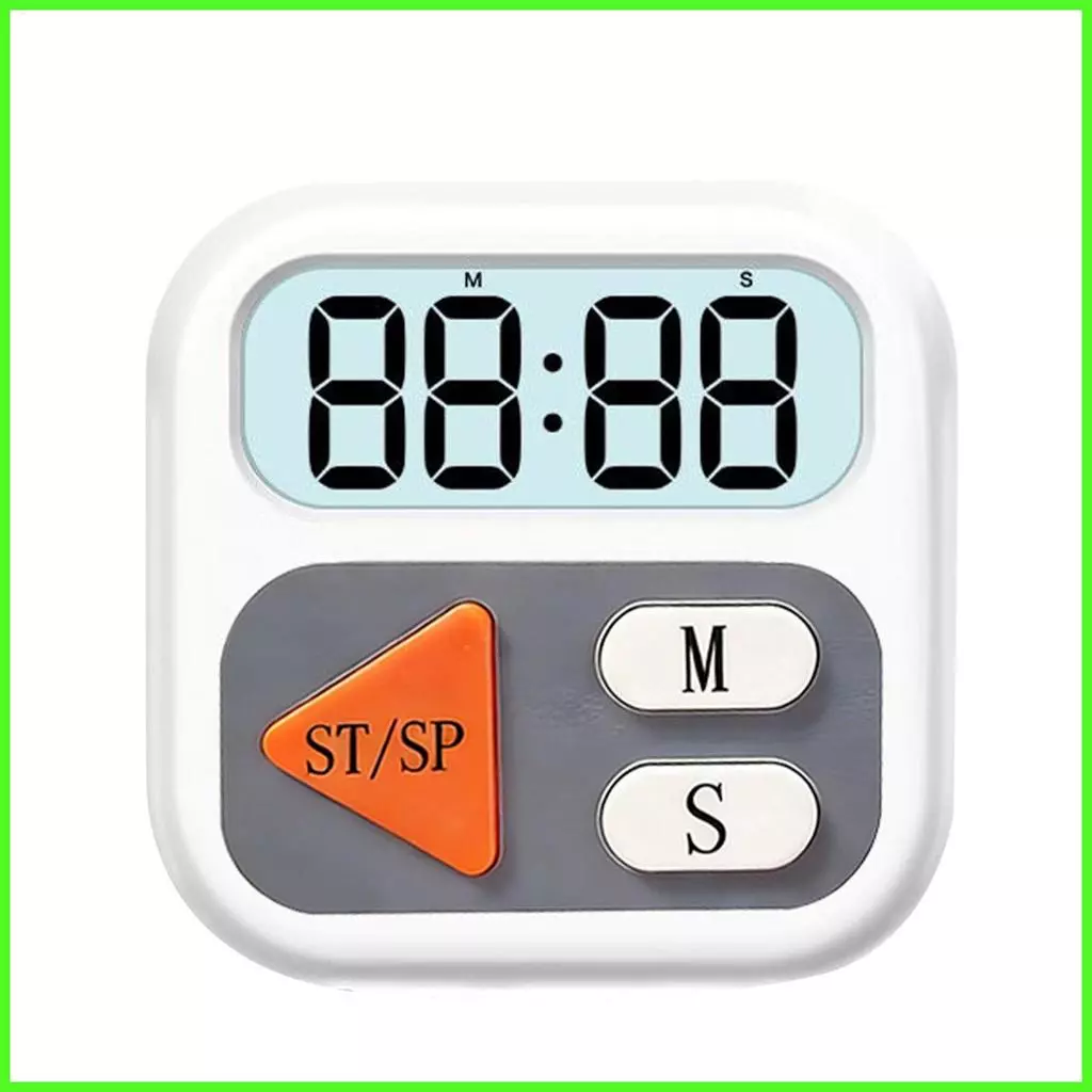 Digital Kitchen Timer LCD Clear Display Quiet Clock Magnetic Kitchen Timer สําหรับอบบาร์บีคิวย่าง Studying chunimmy