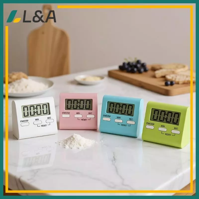 L&A Digital Kitchen Timer Magnetic LCD Manual Counting Cooking Timer Mechanical Kitchen Gadgets Counting Timer.
