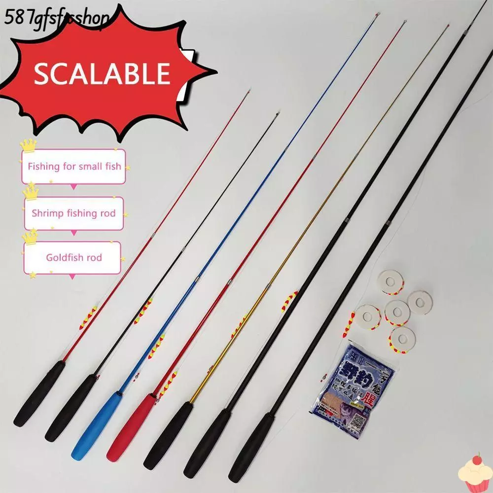 SWEETHOME ชุดเบ็ดตกปลา, Casting Rod Fishing Pole Fishing Rod ชุด, Travel Fishing Gear Glass Fibre 0.7/1.0/1.5/1.8/2.1 M Carbon Fibre Feeder Rod Combo Fishing