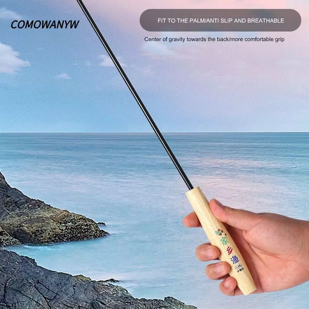 KOWANYW เบ็ดตกปลาครบชุด, Spincast Fishing Reel Telescopic Fishing Rod ชุด, Travel Fishing Gear 1.2/1.5/1.8/2.1 M แก้ว Fibre Fishing Pole Feeder Rod Combo ตกปลา