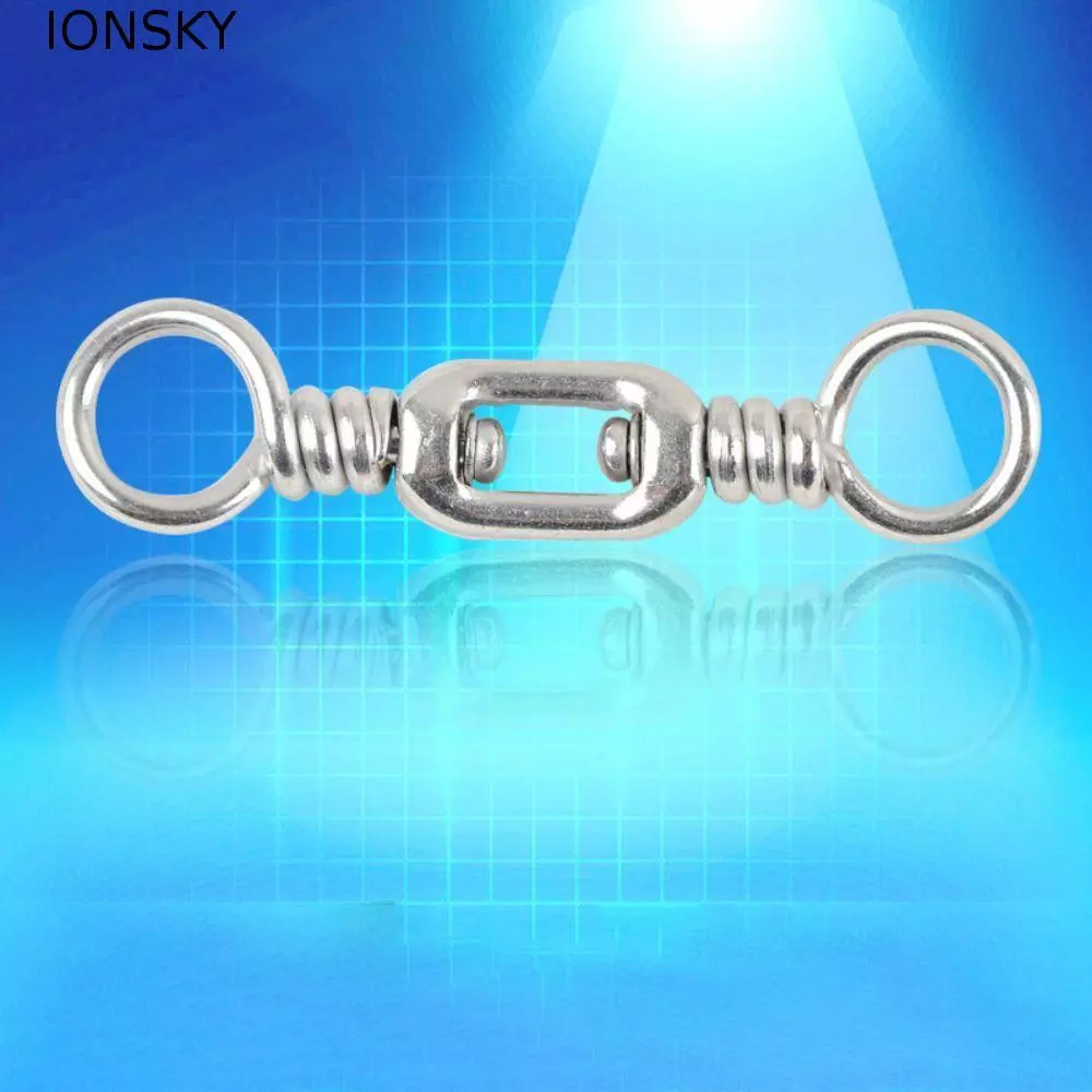 IONSKY Fishing Swivels, Snap Rolling Ball Bearing Fishing Connector Pin, Fishing Tackle Smoothly Spin Heavy Duty Anti-shock Sea Fishing