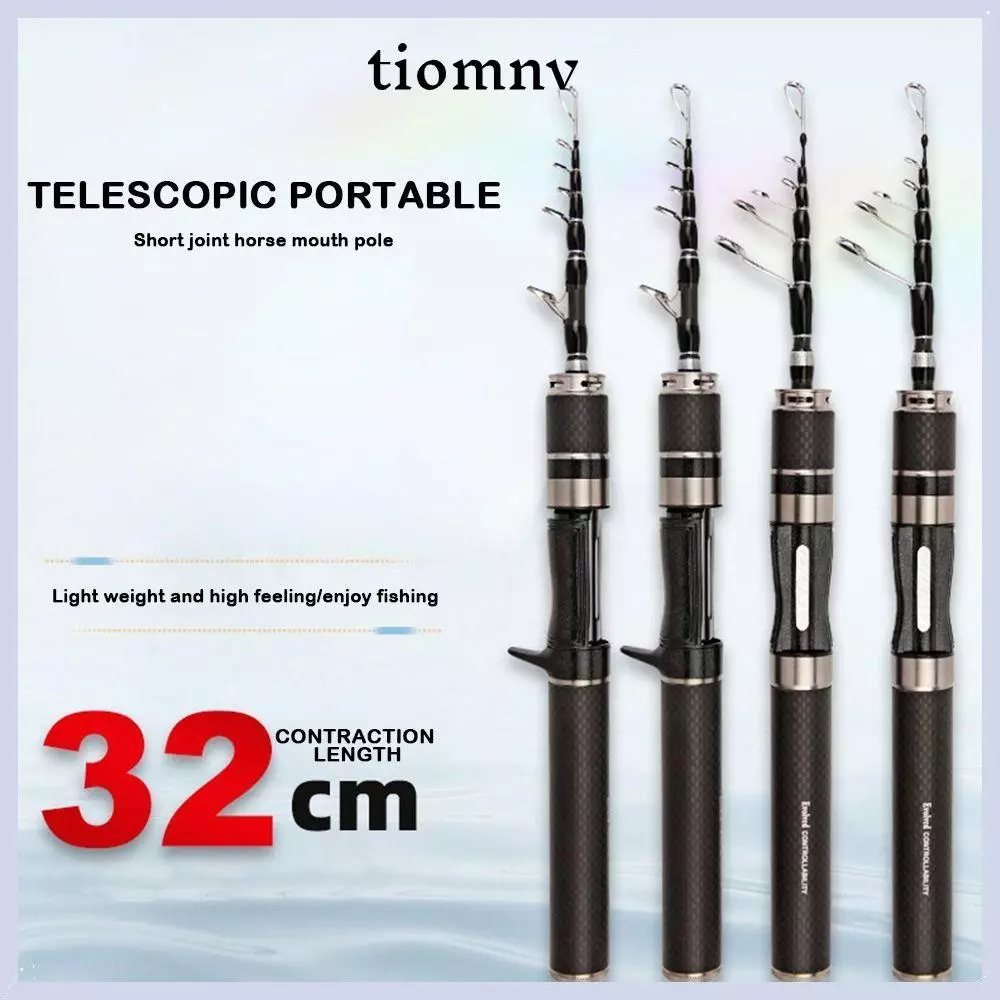 TIOMNVTH เบ็ดตกปลาครบชุด, Casting Rod Spincast Fishing Reel ชุดเบ็ดตกปลา, Travel Fishing Gear Glass Fibre 1.5m-1.8m Telescopic Fishing Pole Fishing