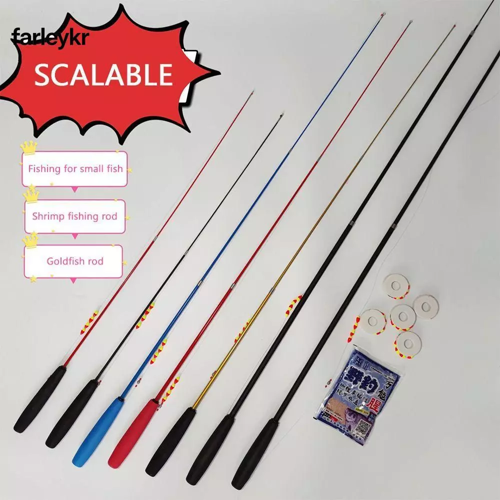 FARL เบ็ดตกปลาชุดเต็ม, Fishing Pole Casting Rod ชุดเบ็ดตกปลา, Travel Fishing Gear Carbon Fibre Spincast Fishing Reel Telescopic Feeder Rod Combo Fishing
