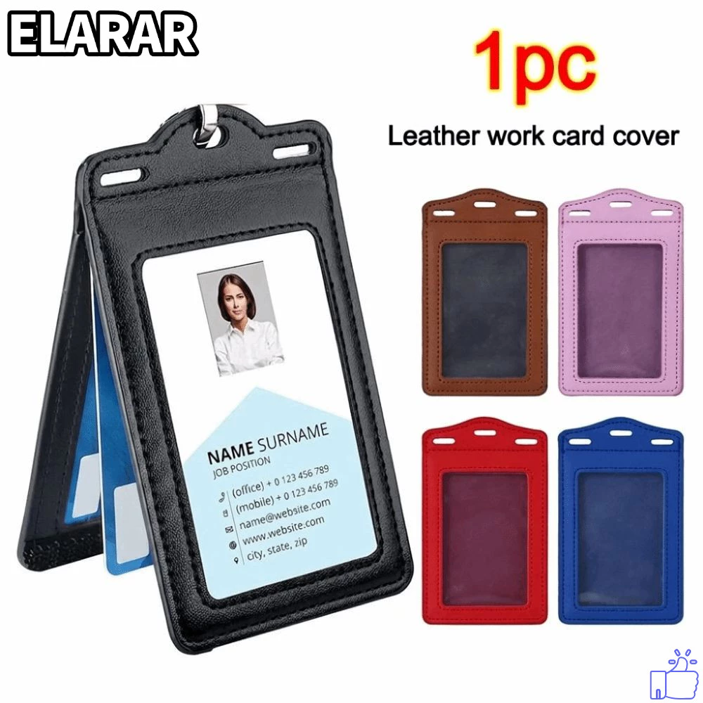 เอลราร ที่ใส่บัตรประชาชน,ที่ใส่ป้ายหนัง ปู่ โปร่งใส,พับสามทบที่ทนทานพร้อมช่องใส่การ์ดผู้ถือบัตรสําหรับ รหัส นามบัตร ป้ายชื่อนักเรียน — ของมงคลหมวดการตั้งชื่อ