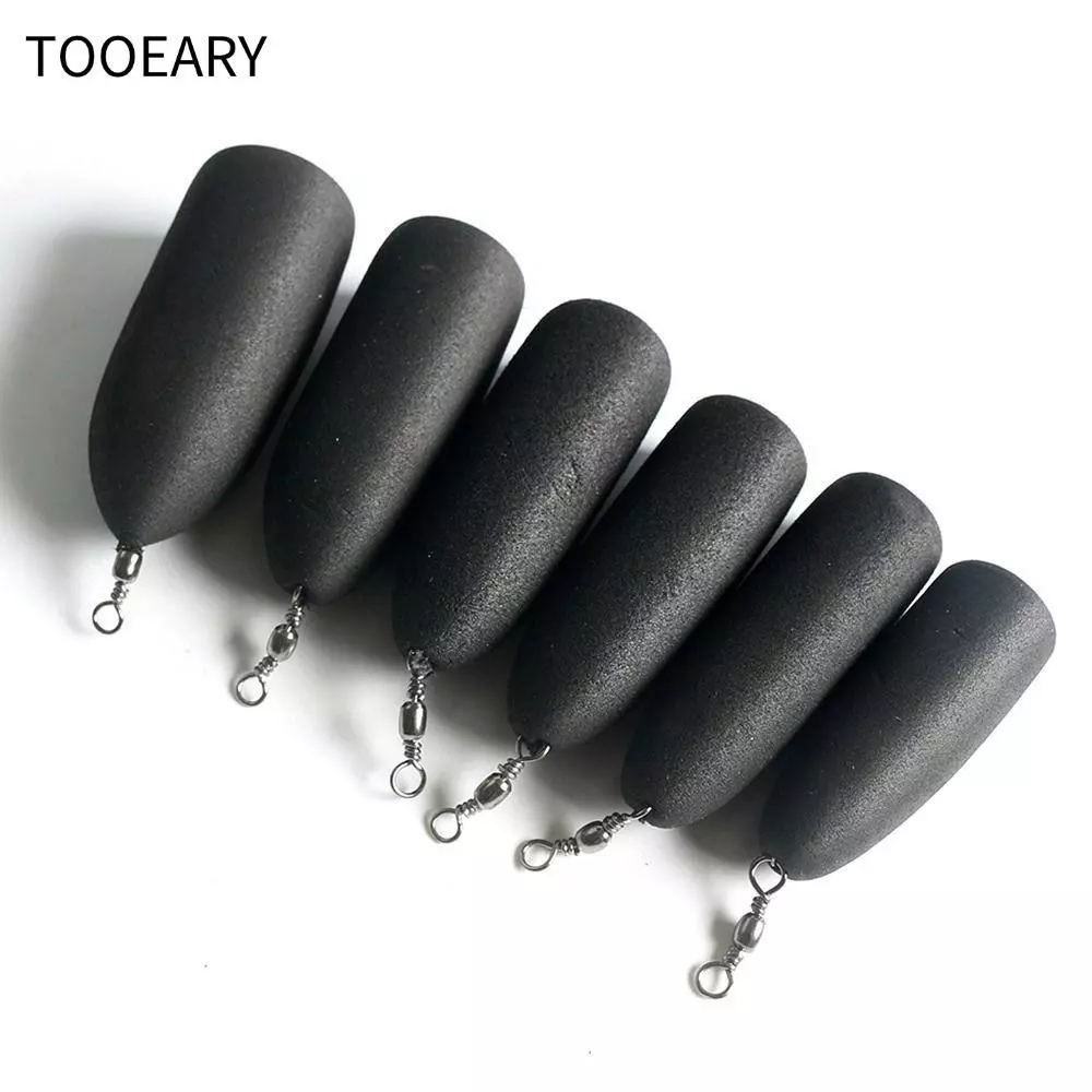 TAINAKARITSU 10 ชิ้น EVA Fishing Float, Dual-purpose Sea Fishing Black Buoy, 15-50g Rock Fishing Black Fishing Tackle ตกปลาทะเล