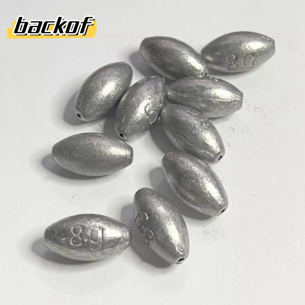BACKOF 20pcs Fishing Lead Sinker, Olive-shaped Lead Fishing Weight Sinker, 0.4g-4g Fishing Weight Fishing Tackle