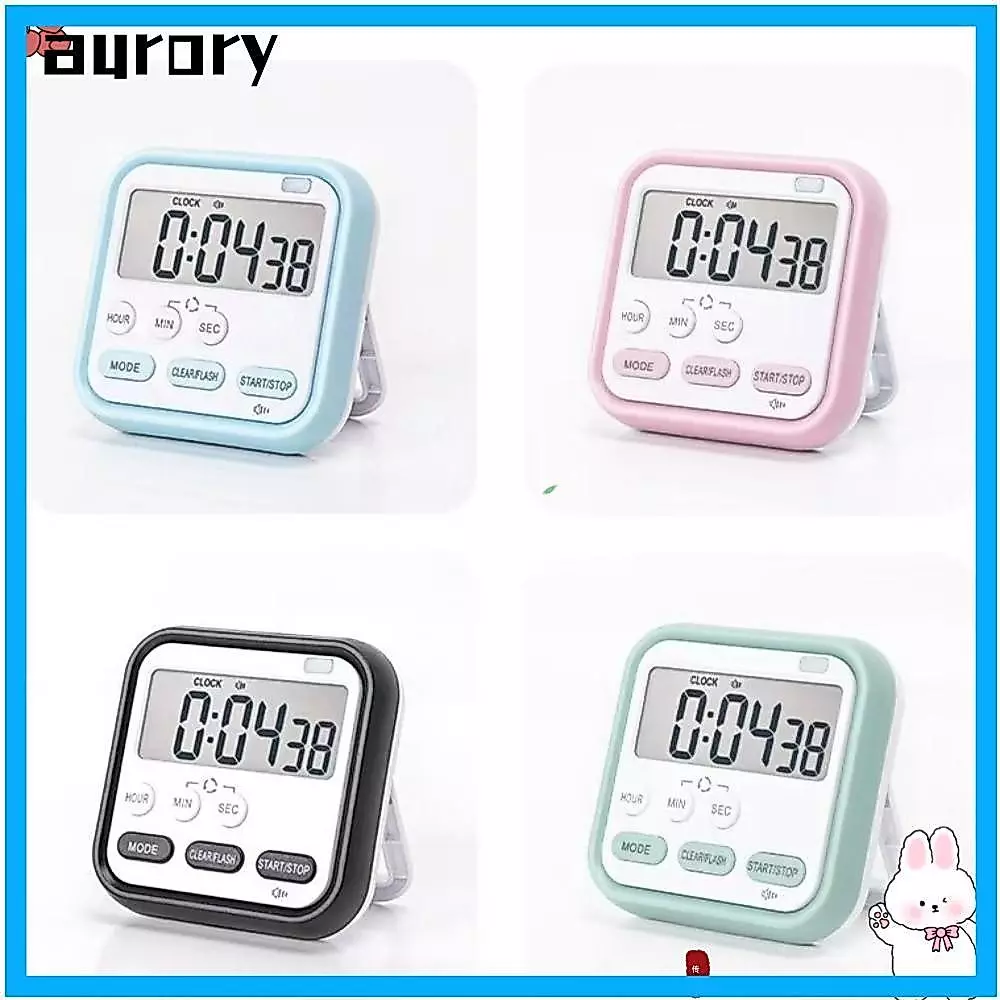 AURORY Digital Kitchen Timer, Time Manager Loud Alarm Cooking Timer, Creative Student Learning Digital Display Multifunctional Count Down Clock Kitchen Tools