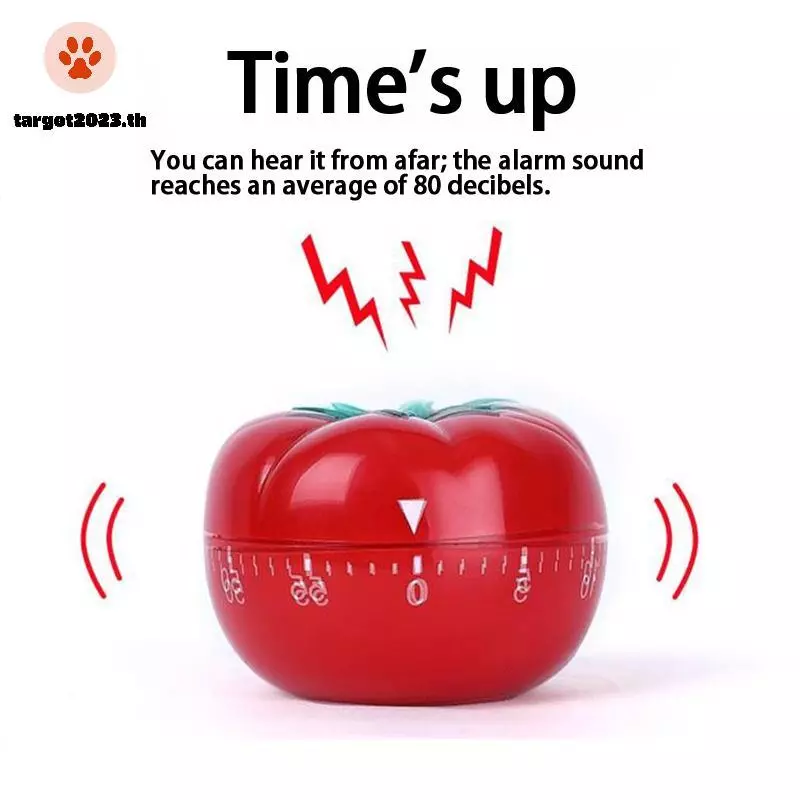 [ARG] Tomato Timer Electronic Kitchen Reminder Pomodoro Mechanical Counting Alarm Kitchen Cooking Tool Game Timer Clo [TH]