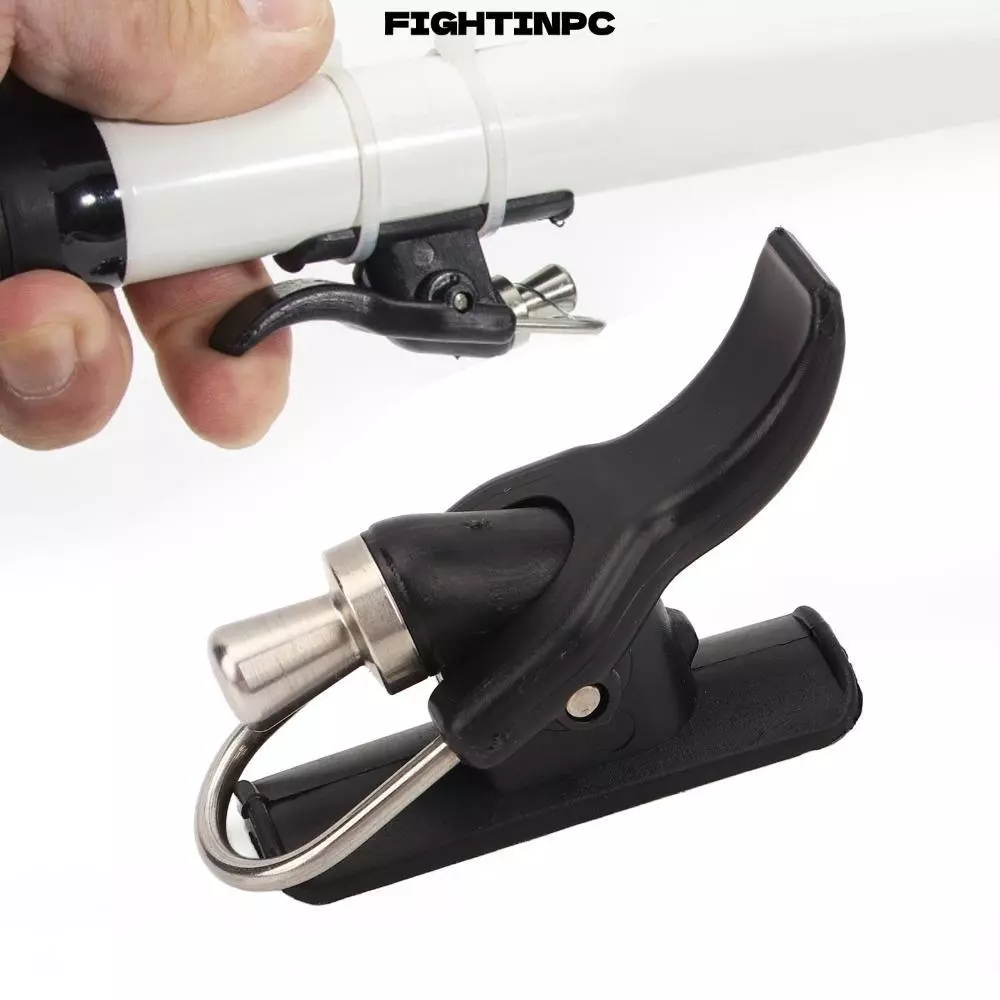 FIGHTINPC Fishing Casting Trigger, ปุ่มนิ้วหัวแม่มือ Black Surf Fishing Trigger, แบบพกพาพลาสติก Marine Fishing Trigger Surf Fishing