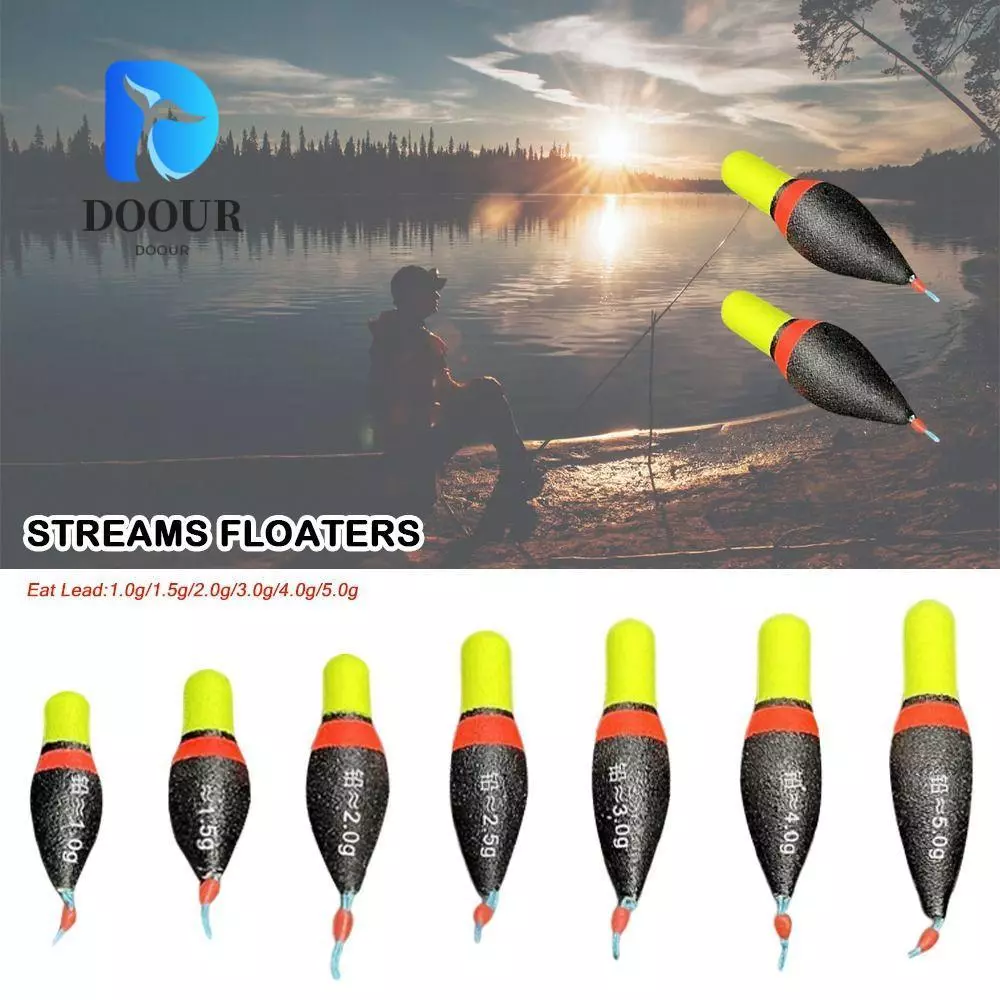 DOOUR 4pcs Fishing Rock Float, Superfine Workmanship Streams Floaters, Dual-purpose Eat Lead 1.0-5.0g Rock Fishing Sea Fishing Floats Ice Fishing Accessory