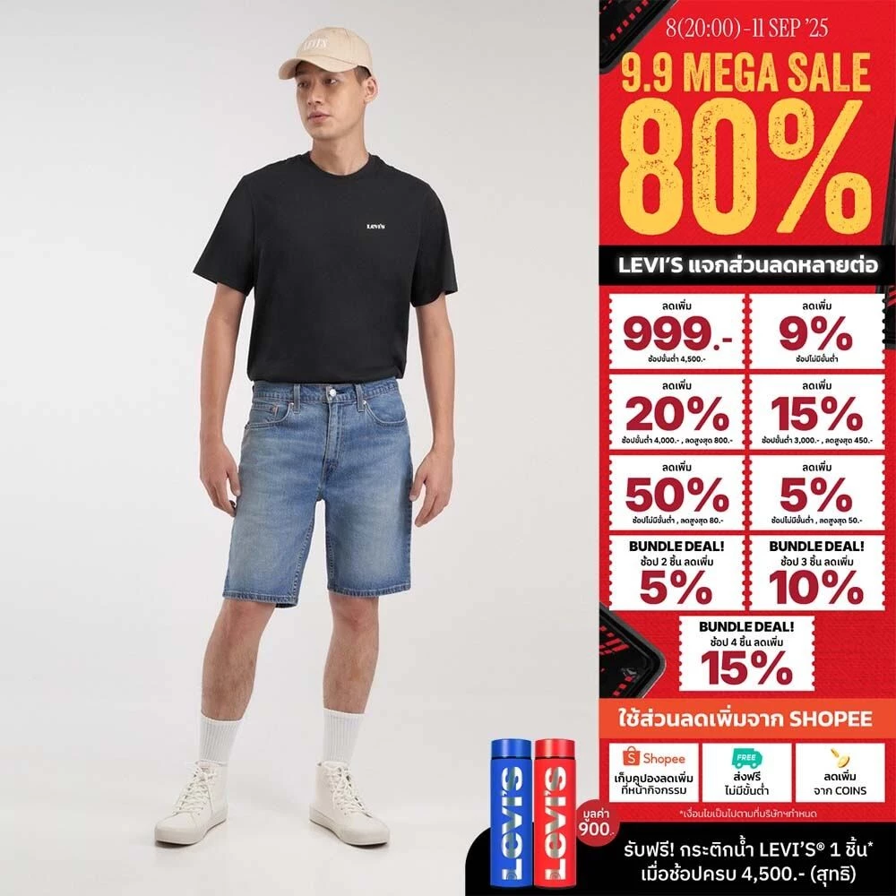 Levi's® กางเกงยีนส์ขาสั้น รุ่น Standard Jean Shorts