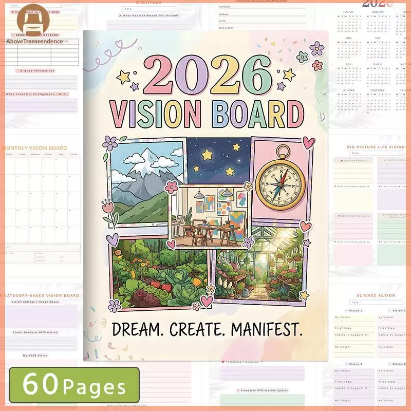 กระดานการมองเห็น ABOVE 2026 และวางแผนเป้าหมาย: ชีวิตที่ดีที่สุดของคุณที่น่ารังเกียจด้วยการวางแผนกลยุทธ์รายเดือนและไตรมาส, สมุดงานเป้าหมายอัจฉริยะ TH — ของมงคลหมวดไลฟ์สไตล์และของขวัญ