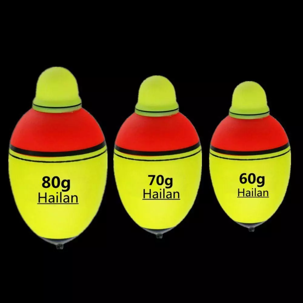IONSKY Luminous Fishing Float, EVA Electronic Fishing Bobber, Fishing Flotador Hard Foam Large Belly Type Double Optical Sea Fishing