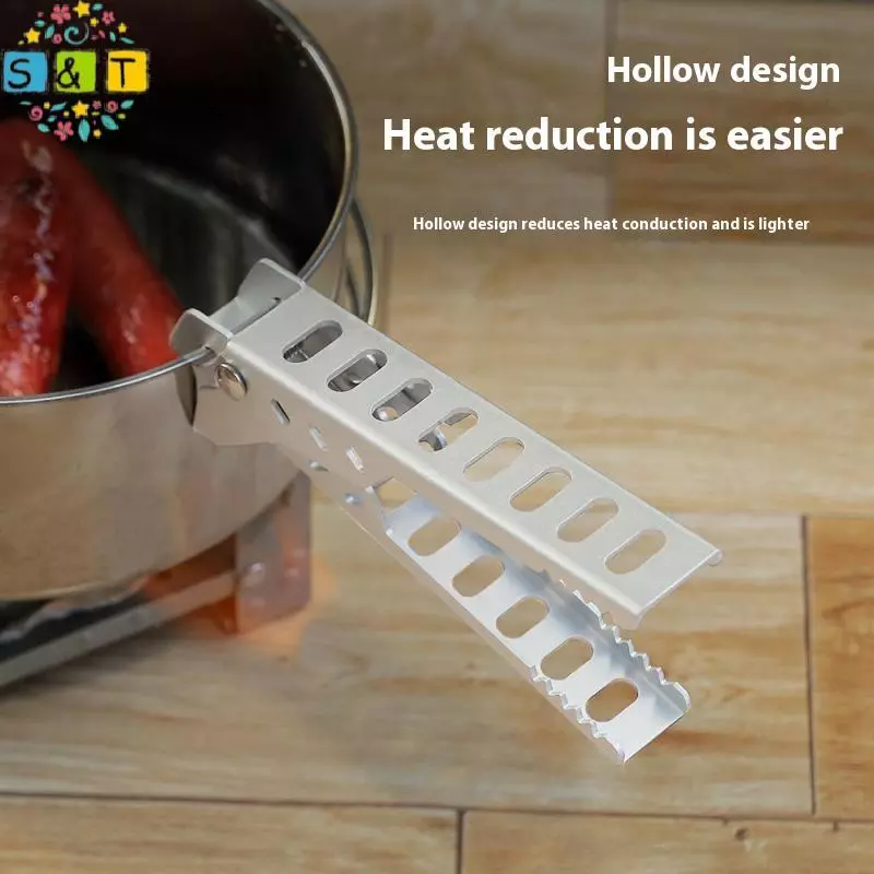 [S&T] Outdoors Home Anti-hot Alloy Pot Clip Bowl Gripper Pot Food Clamp Kitchen Bowl Dishing Clip Kitchen Accessories {th}