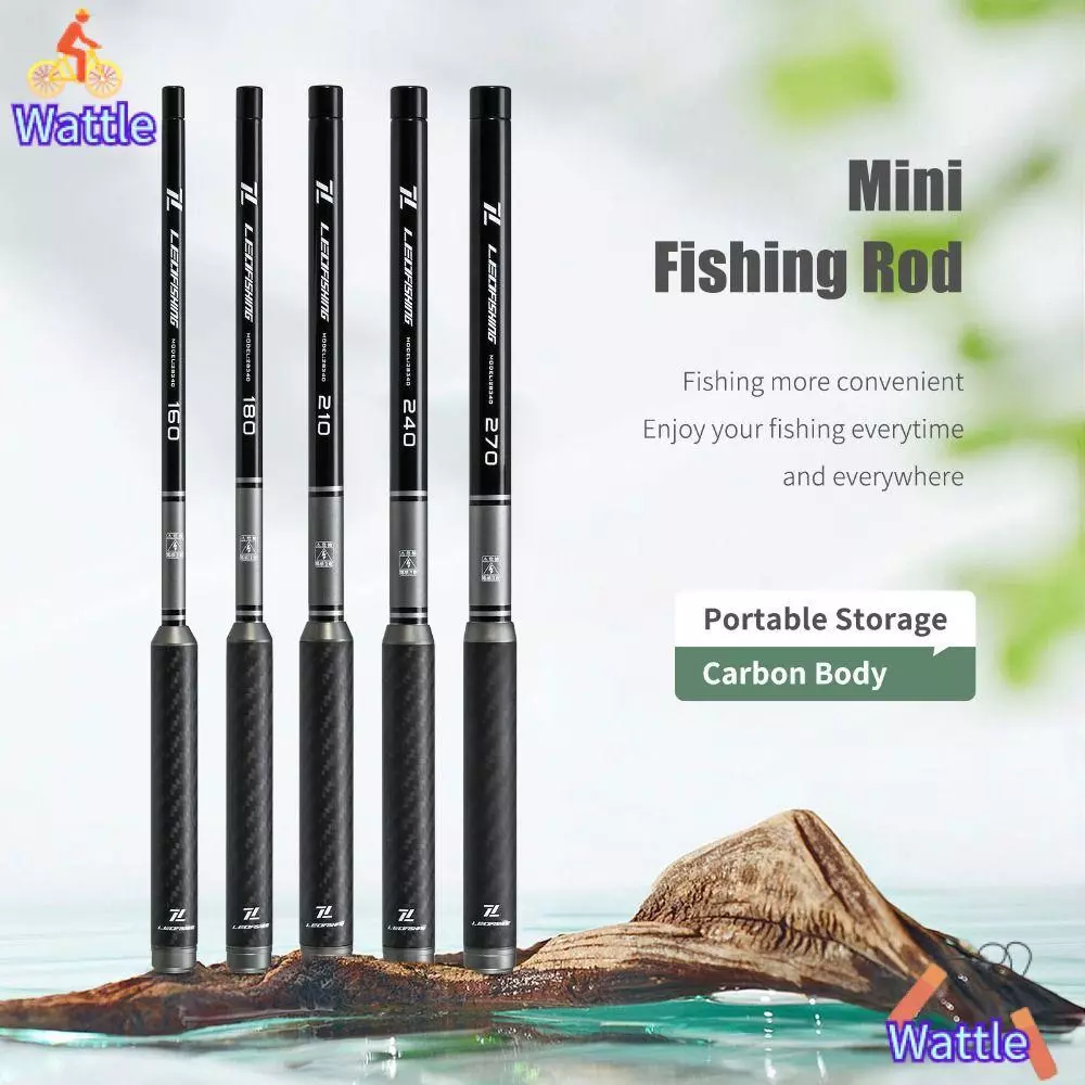 WATTLE Carbon Lure Fishing Rod, Pike Fishing Design 1.6m-2.7m UltraLight Spinning Rod, Fishing Accessory Professional Grade Fiber Material Bass Fishing Rod Lure Fishing