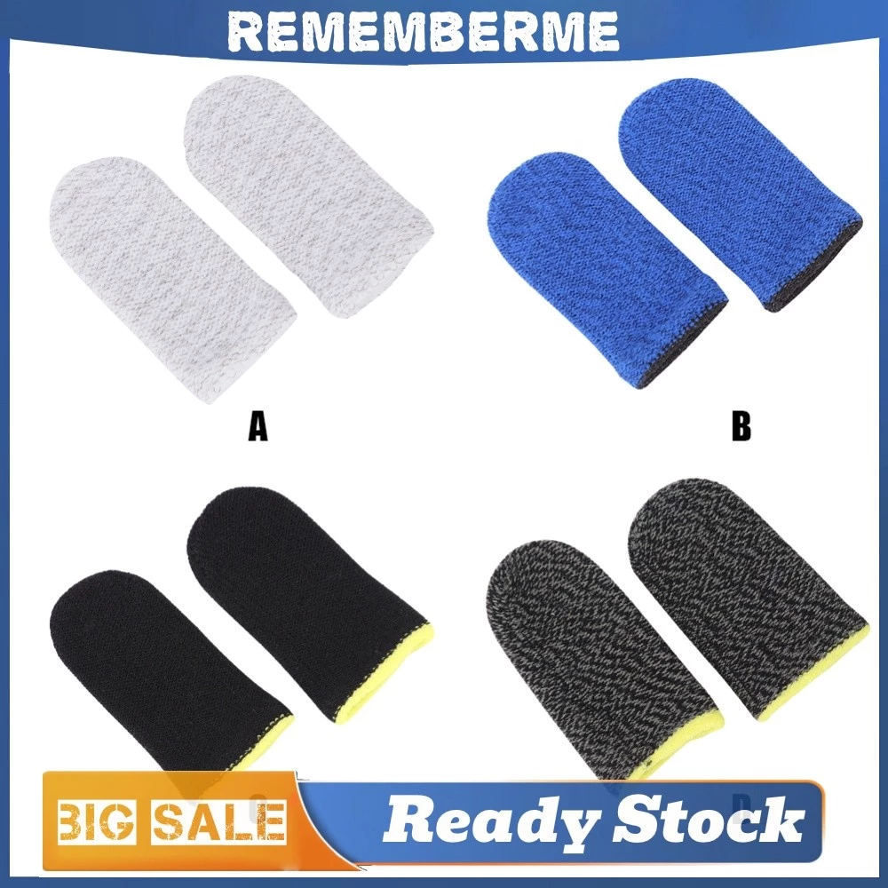 2pcs Gaming Finger Thumb Sleeve Sweat Proof Sensitive Gaming Finger Sleeve Non-Scratch Breathable ถักสําหรับ PUBG Mobile