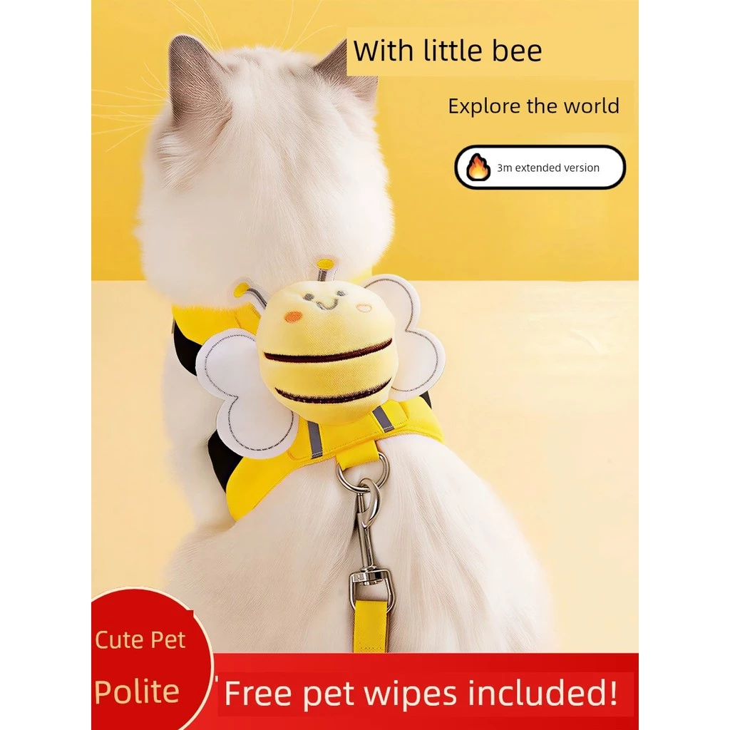สายจูงแมว petkit สายจูงสัตว์เลี้ยง สายจูงแมว เดินแมวเฉพาะแมวเดินแมวออกนอกบ้านเชือกลากขยาย3เมตรป้องกันการแตกหักไม่พันกันเสื้อกั๊กประเภทลูกแมวเชือกสุนัข