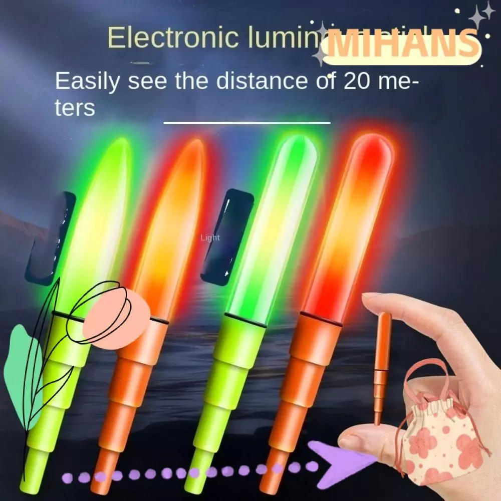 MIH 1 ชิ้น LED Fishing Float Top, Induction Luminous Fishing Float Light, 2024 Super Bright Night Fishing Float Top Night Fishing