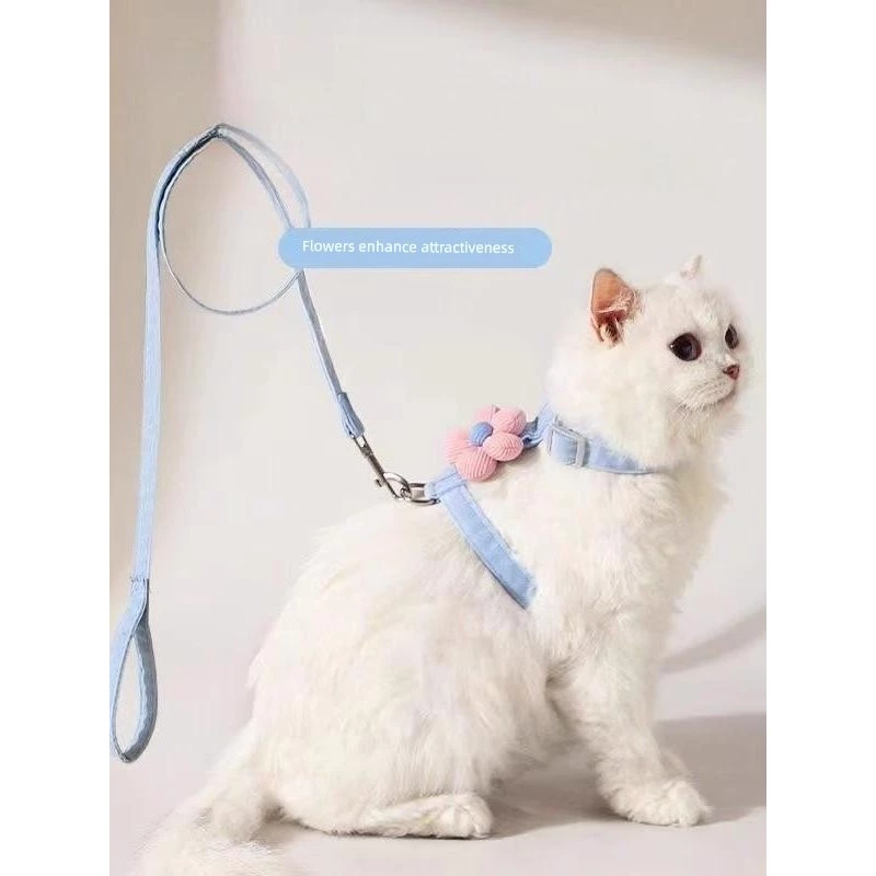 สายจูงสัตว์เลี้ยง สายจูงแมวรัดอก สายจูงแมว petkit แมวฉุดเชือกป้องกันการแตกหักแมวเดินเชือกลากแมวเชือกแมวฉุดออกปรับพิเศษแมวเชือกสายรัด