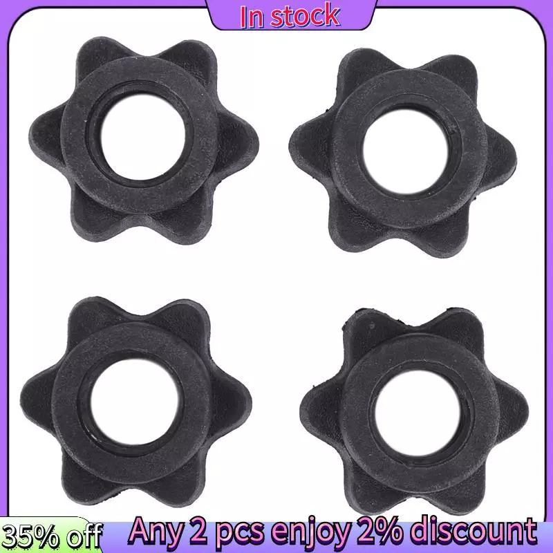 ในสต็อก-2 คู่ Dumbbell Hex Nut,Dumbbell Rod Nut, Collars สําหรับ Barbells Bars การฝึกอบรมกีฬา