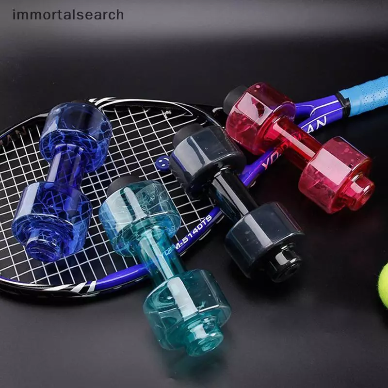 IMMO Dumbbell ขวดพลาสติก 550ML ขวดน้ํากีฬาแบบพกพา Leakproof Dumbbell TH
