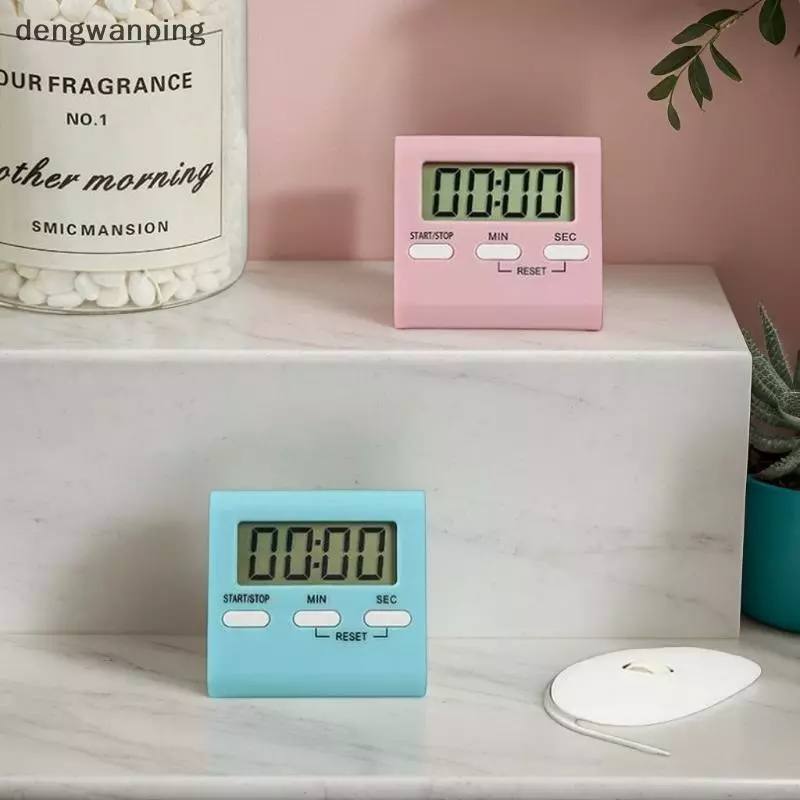 [Dew] Digital Kitchen Timer Magnetic LCD Manual Countdown Cooking Timer Mechanical Kitchen Gadgets Counting Timer [TH]
