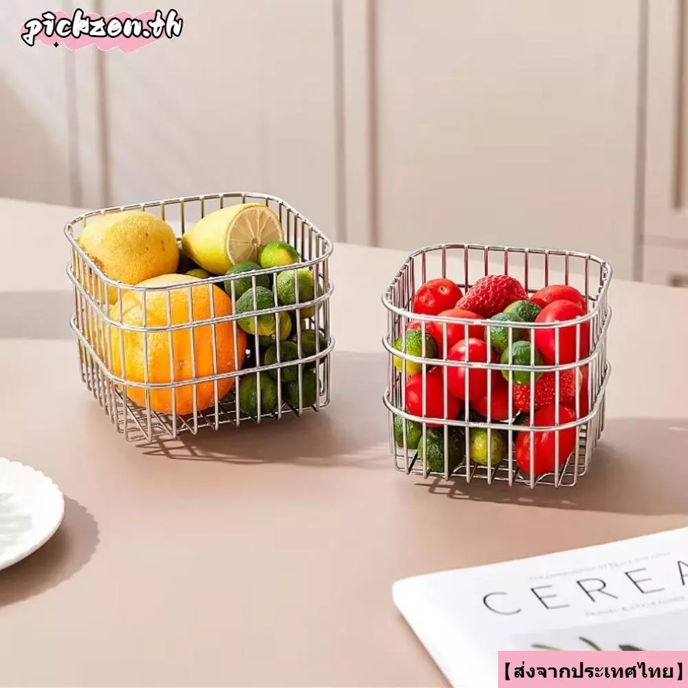 CODPICKZEN Kitchen Sundries Organizer, Multi-functional Kitchen Supplies Kitchen Drain Basket, 304 สแตนเลสชั้นระบายน้ําตะกร้าเก็บห้องครัวกันน้ํา