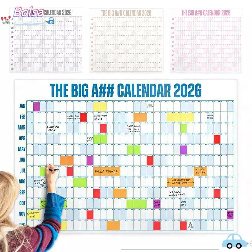บลา 2026ปฏิทินวางแผนแผ่น,ขนาดใหญ่วางแผนเป้าหมายผนังปฏิทิน,ทนทานตารางสติกเกอร์ที่จะทํารายการวางแผนอุปกรณ์สํานักงาน — ของมงคลหมวดไลฟ์สไตล์และของขวัญ