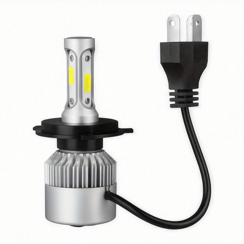 2 ชิ้น H4 ไฟ LED อัตโนมัติ 20000LM ขนาดไฟ LED อัตโนมัติ LED LED ชิป COB สว่างสีขาว 360°ไฟหน้ารถจักรยานยนต์ HI/low beam 6500K กําลังสูง