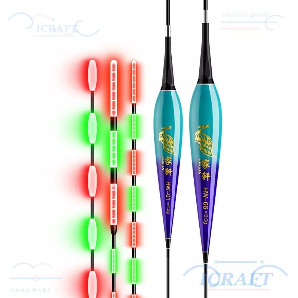 CRAFT Light Float, Indicator Nano Electronic Fishing Float, Long Tail 2 Light Slip Drift Tube Rock Fishing Floats Fishing Night Fishing