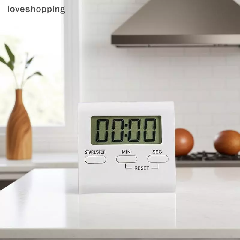 LOVE Digital Kitchen Timer Magnetic LCD คู่มือนับถอยหลังทําอาหารจับเวลา Mechanical Kitchen Gadgets นับถอยหลังจับเวลา PING