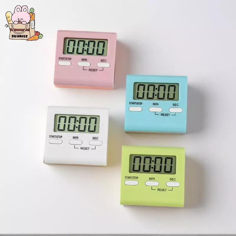 [ใหม่] Digital Kitchen Timer Magnetic LCD Manual Countdown Cooking Timer Mechanical Kitchen Gadgets Countdown Timer TH