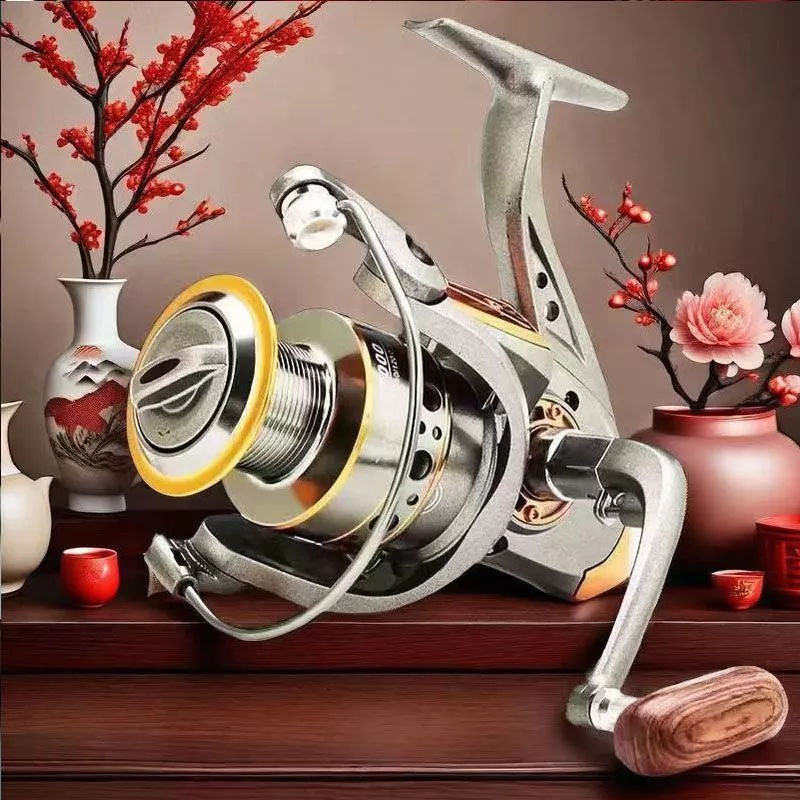 13-Axis Hand-Cranked Spinning Wheel All-Metal Line Cup Sea Fishing Reel Sea Rod Lure Rock Fishing Raft Fishing Fishing