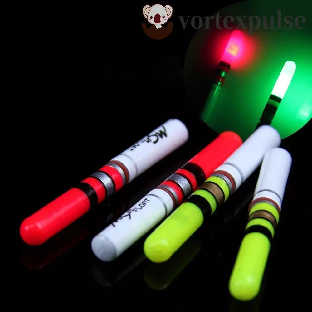 VORTEXPULSE LED Fishing Float Fishing Gear Fishing Tackle Float Tail สีเขียวสีแดง CR322 แบตเตอรี่ Night Fishing Float Light Stick