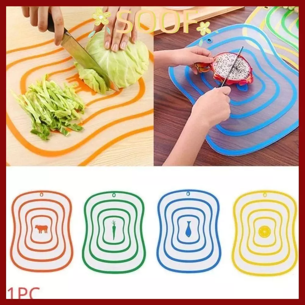 จัดส่งจากประเทศไทย เขียงSOOF, สับครัวกันลื่นแบบยืดหยุ่น, Antibacteria PP Transparent Kitchen Gadgets Kitchen