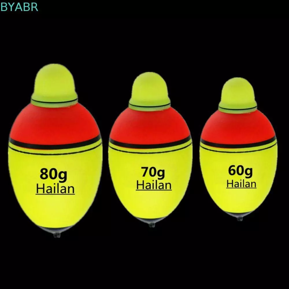 BYABR Luminous Fishing Float, 30g-100g Electronic Fishing Bobber, Fishing Flotador Hard Foam Large Belly Type Double Optical Fishing Tools