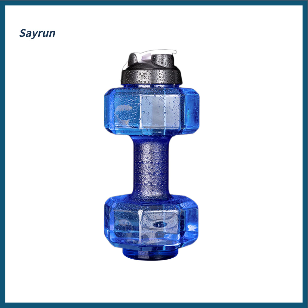 Sayrun Muscle Training Workout Dumbbell Water Bottle 500/1500/2200/2600ml Dumbbell Sports Water Bottle – Portable Workout Drinking Cup for Home Gym Fitness Arm Strength