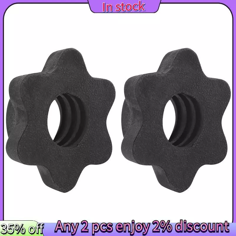 ในสต็อก-1 คู่ Dumbbell Hex Nut,Dumbbell Rod Nut, Collars สําหรับ Barbells Bars การฝึกอบรมกีฬา
