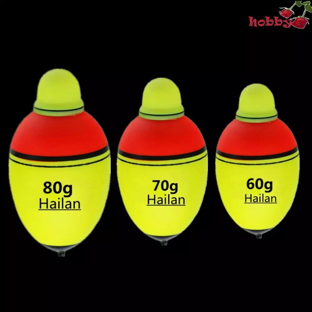 HOBBY Luminous Fishing Float, 30g-100g Electronic Fishing Bobber, Fishing Flotador Hard Foam Large Belly Type Double Optical Sea Fishing
