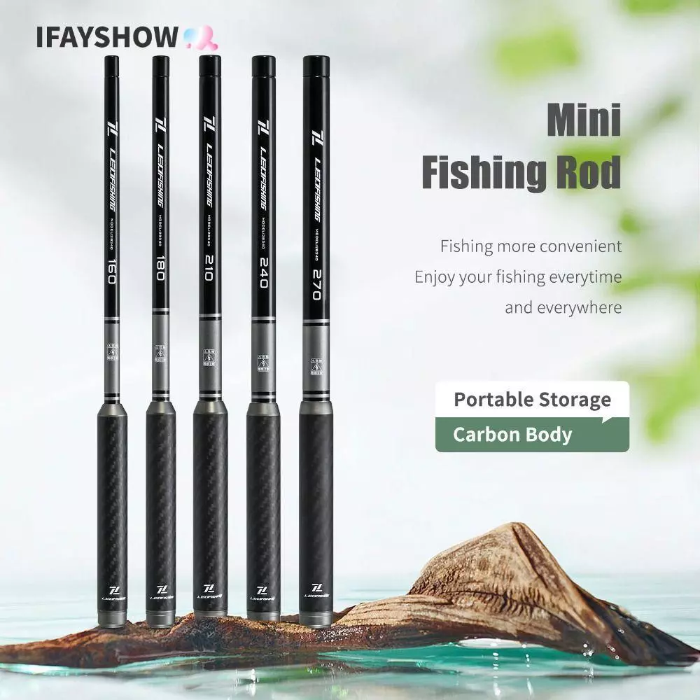 IFAYSHOW Carbon Lure Fishing Rod, Professional Grade 1.6 M-2.7 M UltraLight Spinning Rod, Fishing Accessory Pike Fishing Design Fiber วัสดุ Casting Rod Bass Fishing
