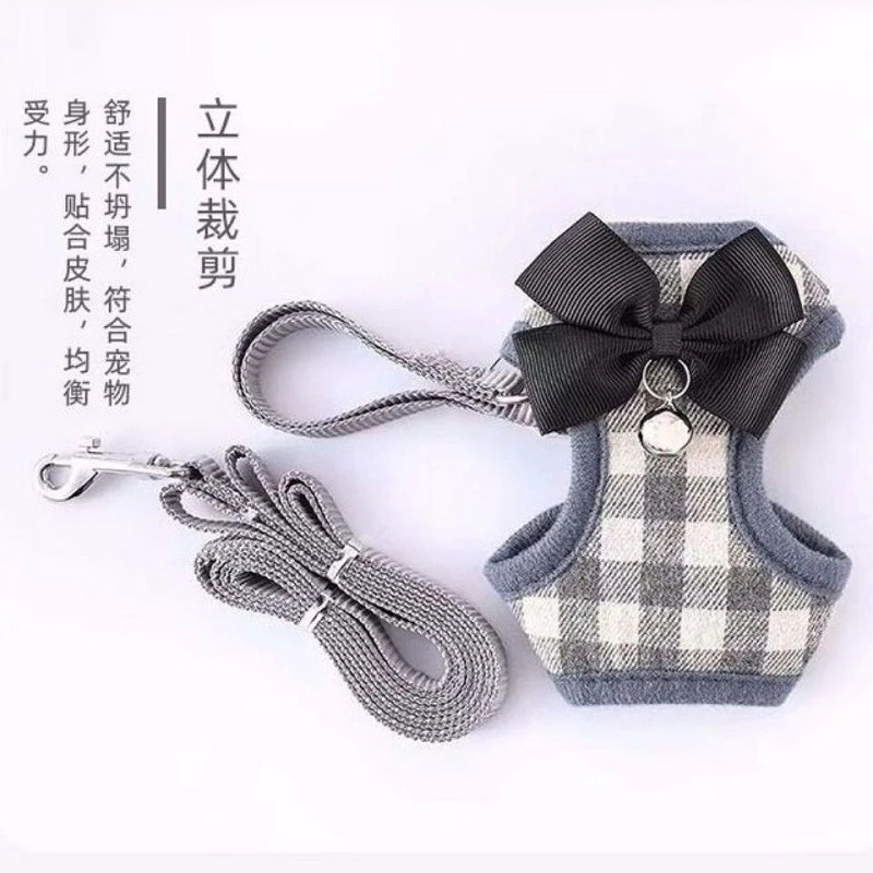 สายจูงสัตว์เลี้ยง สายจูงแมวรัดอก เกรดพรีเมี่ยม สายจูงแมว แมวลากเชือกลูกแมวเดินแมวเชือกลูกแมวเชือกเสื้อผ้าขนาดเล็กพิเศษป้องกันการแตกหักเชือกพิเศษนมขนาดเล็กแมวเสื้อกั๊กสไตล์