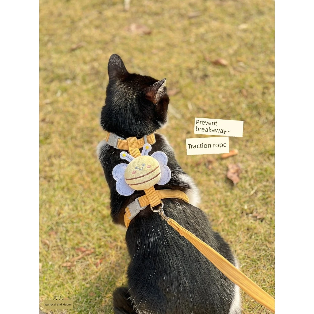 สายจูงแมว petkit สายจูงแมวรัดอก เกรดพรีเมี่ยม สายจูงแมว เชือกดึงแมว·เชือกลากสุนัขป้องกันการแตกหักไม่พันกันปรับรูปตัวฉันลูกสุนัขสายรัดหน้าอกเดินเชือกแมว