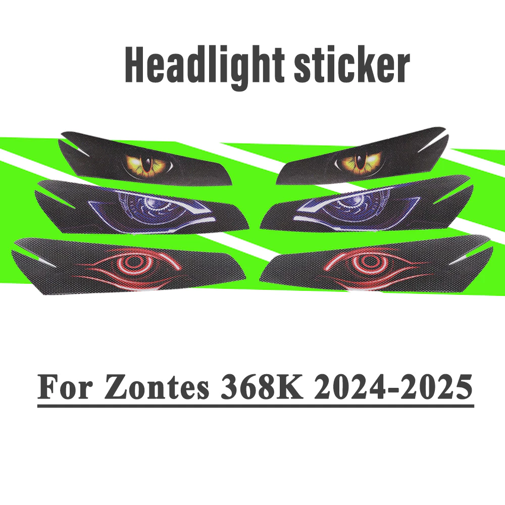 สําหรับ Zontes 368K 368 K 2024-2025 ไฟหน้ารถจักรยานยนต์สติกเกอร์ป้องกัน Decal ตกแต่ง Fairing ไฟหน้าสติกเกอร์
