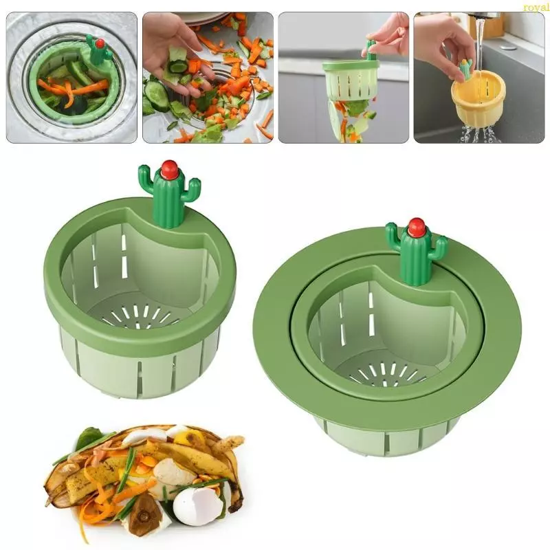 (ส่วนลดสูง)oyalking.th Cactus Sink Strainer Basket Kitchen Drain Filter for Kitchen Waste Collection
