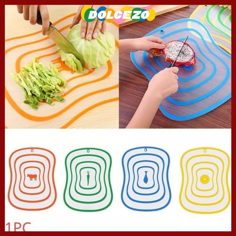 จัดส่งจากประเทศไทย เขียงDOLCEZO, สับครัวกันลื่นแบบยืดหยุ่น, Antibacteria Transparent PP Kitchen Gadgets Kitchen