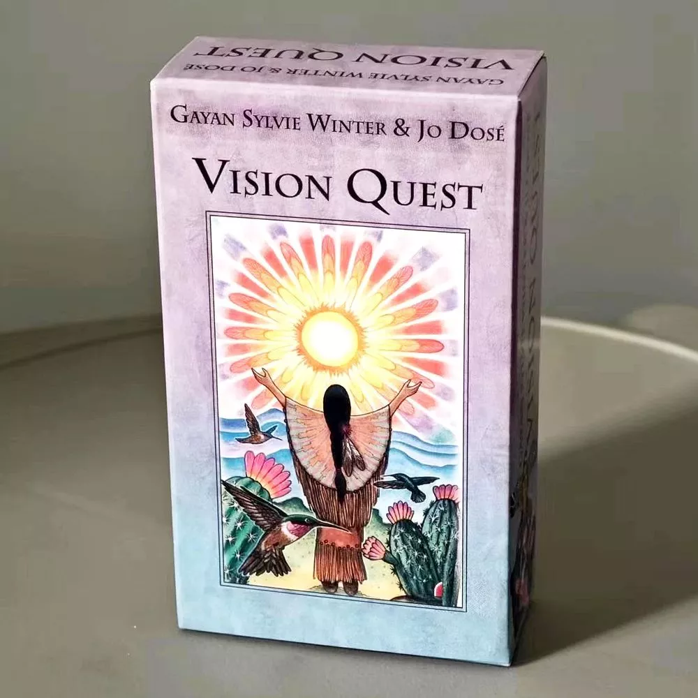 10.3 * 6 ซม. Vision Quest Tarot Vision สํารวจการ์ดเกมเกมกระดานภาษาอังกฤษ Vision Quest Tarot — ของมงคลหมวดการเงินและโชคลาภ