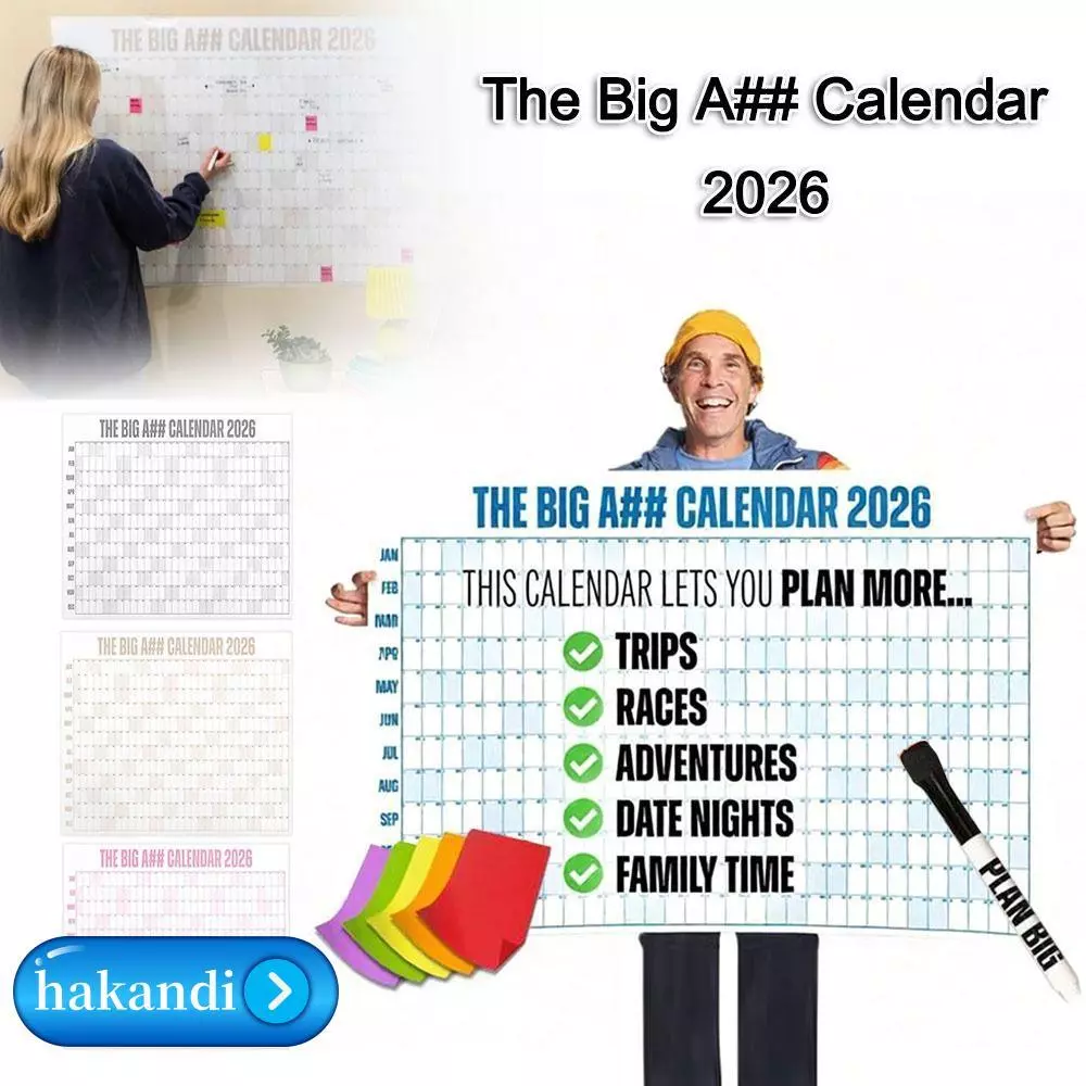 น้ําแข็ง 2026 ปฏิทินแผ่นวางแผน, สติ๊กเกอร์กําหนดการปฏิทินผนังขนาดใหญ่, เป้าหมายวางแผน 365 วันแผ่นวางแผนเครื่องสํา — ของมงคลหมวดไลฟ์สไตล์และของขวัญ